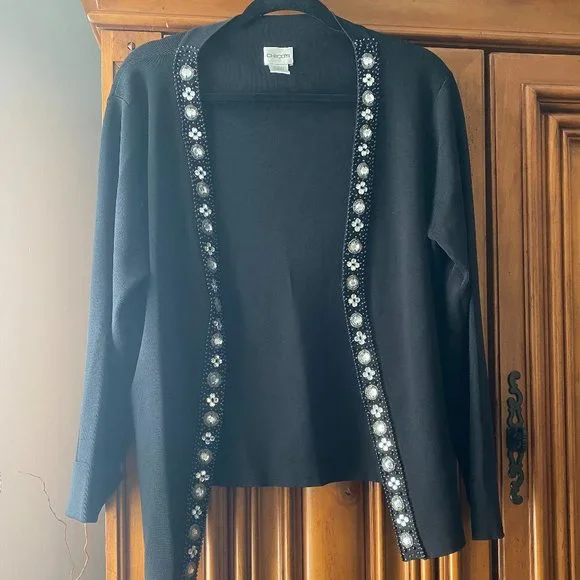 Chicos black cardigan hotsell